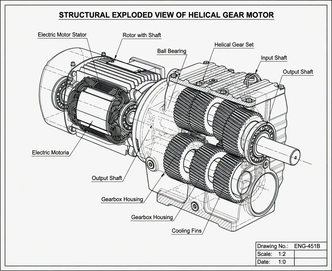 s series helical worm reducer
