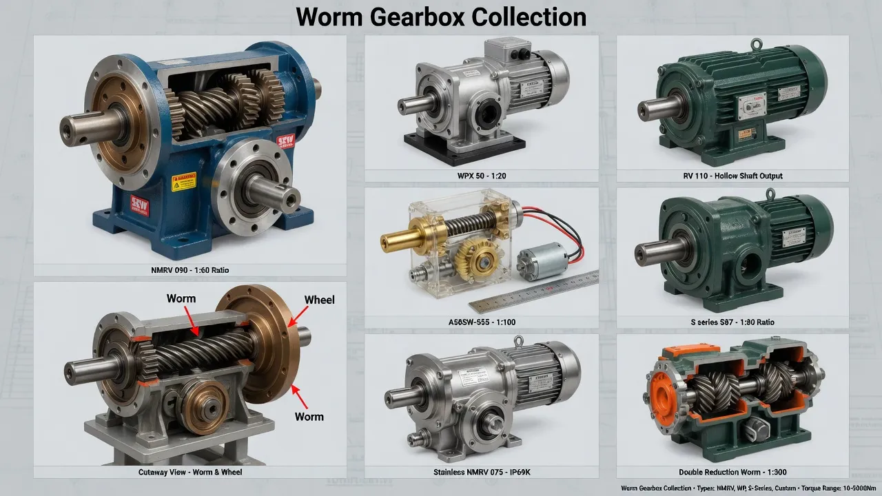 Worm gearbox efficiency optimization on long industrial conveyor line